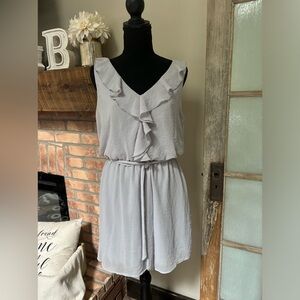 Maurices Grey Ruffled Dress Size Small